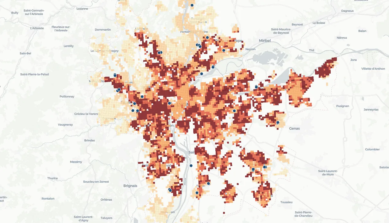 Network continuity score map
